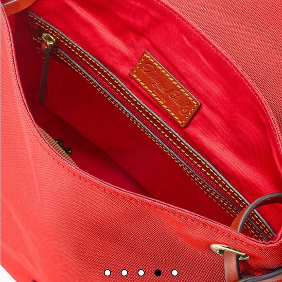Dooney & Bourke Red Nylon Flap Backpack - Picture 4 of 8